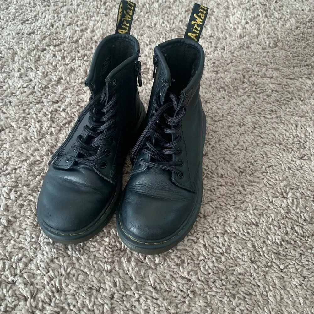 Dr Martens Pascal Moo Boots Black Leather Lace-Up Boots